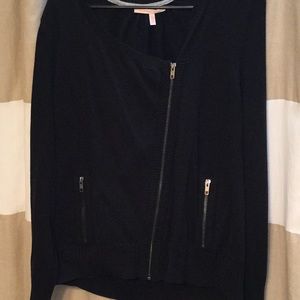 Victoria’s Secret A symmetrical Zip Moto Sweater